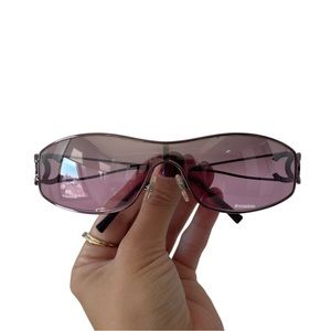 |SOLD| Authentic Chanel Crystal CC Pinkish Purple Rimless 4072-B Sunglasses